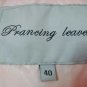 2011 Prancing Leaves Ladies'double-breasted DOWN JACKET with Rex Rabbit Hair Collar&Hoody Pink clr