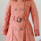 2011 NEW Prancing Leaves Ladies'double-breasted DOWN JACKET with Rex Rabbit Hair Collar&Hoody