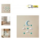 Handmade Moon & Star Macaron Decoration Soft, Elegant & Perfect for Nursery & Home Décor