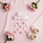 Pink Cloudy Macaron Wall Hanging – Soft Felt Handmade Baby Room Décor Nursery Decoration