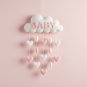 Pink Cloudy Macaron Wall Hanging – Soft Felt Handmade Baby Room Décor Nursery Decoration