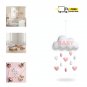 Pink Cloudy Macaron Wall Hanging – Soft Felt Handmade Baby Room Décor Nursery Decoration