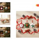 Handmade felt Christmas decoration  Set – 4-Piece for Home & Nursery Soft, Elegant