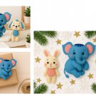 Adorable Elephant & Rabbit Plush Toys for Kids Soft, Handmade & Perfect Gift for All Occasions