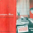 Remington Rand Portable  Typewriter Instruction Manual - User Manual - Complete User Guide