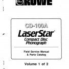 Rowe - CD-100A - LaserStar - Service Manual - Parts List - Schematic - English