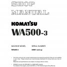 Komatsu WA500-3 - Shop Manual - Workshop Manual - Repair Manual - Service Manual - English