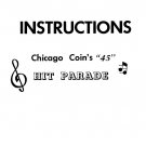 Hit Parade - Chicago Coin 45 - Service Manual - Schematics - Technical Manual - User Manual - Englis