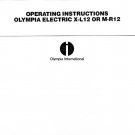 Olympia X-L12 M-R12 Typwriter Instruction Manual - User Manual - Complete User Guide