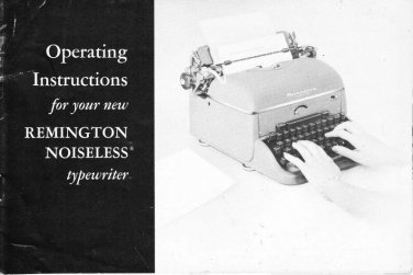 Remington Noiseless 10-1952 Typewriter Instruction Manual - User Manual - Complete User Guide