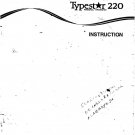 Canon Typestar 220 Typewriter Instruction Manual - User Manual - Complete User Guide