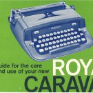 Royal Caravan Typewriter Instruction Manual - User Manual - Complete User Guide