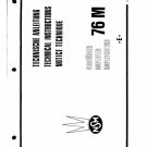 NSM - 76-M - Amplifier - Service Manual - Schematic - Instruction Manual - User Manual - User handbo
