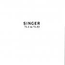 Singer 71-1 to 71-53 Sewing Machine Instruction Manual - User Manual - Complete User Guide - English