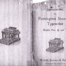 Remington 6 and 7 Typewriter Instruction Manual - User Manual - Complete User Guide