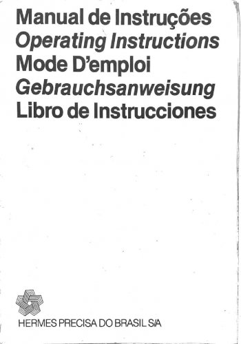 Hermes Baby S Typewriter Instruction Manual - User Manual - Complete User Guide