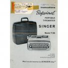 Singer T-65 Typewriter Instruction Manual - User Manual - Complete User Guide