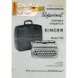 Singer T-65 Typewriter Instruction Manual - User Manual - Complete User Guide