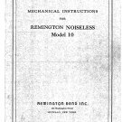 Remington Noiseless 10 Typewriter Instruction Manual - User Manual - Complete User Guide