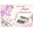 Royal-Aristocrat-1957 Typewriter Instruction Manual - User Manual - Complete User Guide
