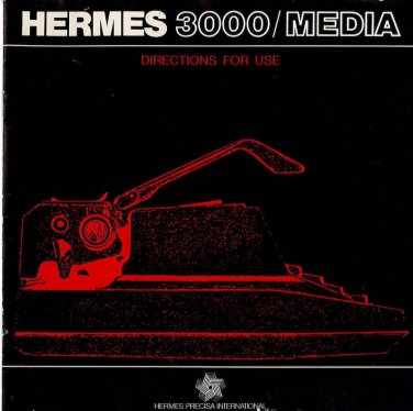 Hermes 3000 media Typewriter Instruction Manual - User Manual - Complete User Guide