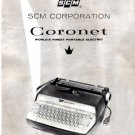 SCM Coronet Typewriter Instruction Manual - User Manual - Complete User Guide