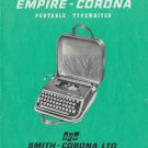 Smith Corona Empire Typewriter Instruction Manual - User Manual - Complete User Guide