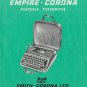 Smith Corona Empire Typewriter Instruction Manual - User Manual - Complete User Guide