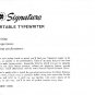 Signature 510-513 Typewriter Instruction Manual - User Manual - Complete User Guide