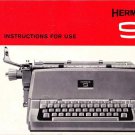 Hermes 9 Typewriter Instruction Manual - User Manual - Complete User Guide