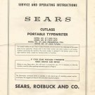 Sears Cutlass Typewriter Instruction Manual - User Manual - Complete User Guide