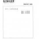 Singer 691 Console XS-1000 - XS2000 - XS3000 Sewing Machine Instruction Manual - User Manual - Compl