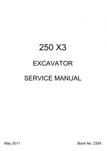 Linkbelt - Excavator 250 X3 - Shop Manual - Workshop Manual - Service Manual - English
