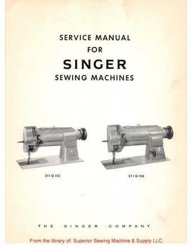 Singer-211G155-211G156-Service-Manual- Repair Manual - English