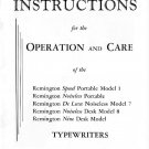 Remington Portable 1 1936 Typewriter Instruction Manual - User Manual - Complete User Guide