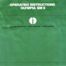 Olympia SM9-1970s Typwriter Instruction Manual - User Manual - Complete User Guide