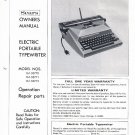Sears Scholar Typewriter Instruction Manual - User Manual - Complete User Guide