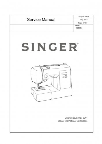 Singer-7285Q-Service-Manual Repair Manual - English