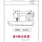 Singer-One-Plus-Service-Manual Repair Manual - English