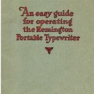 Remington portable 1 Typewriter Instruction Manual - User Manual - Complete User Guide