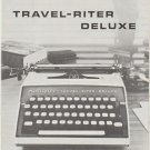 Remington Travel Riter Deluxe Typewriter Instruction Manual - User Manual - Complete User Guide