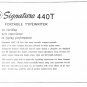 Signature 440T Typewriter Instruction Manual - User Manual - Complete User Guide