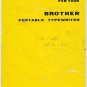 Brother-Portable-no-tab-model Typewriter Instruction Manual - User Manual - Complete User Guide