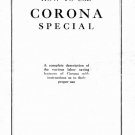 Corona Special Typewriter Instruction Manual - User Manual - Complete User Guide