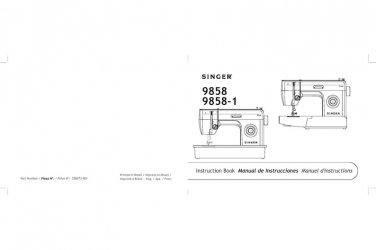 Singer 9858 - 9858-1 Confidence Stylist Sewing Machine Instruction Manual - User Manual - Complete U