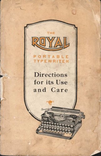 Royal P 1926 Typewriter Instruction Manual - User Manual - Complete User Guide