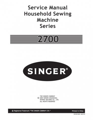 Singer-Series-2700-Service-Manual Repair Manual - English