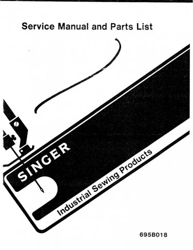 Singer-695B018-Service-Manual-and-Parts-List Repair Manual - English