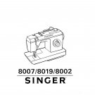 Singer 8007 - 8019 - 8002 Sewing Machine Instruction Manual - User Manual - Complete User Guide - En