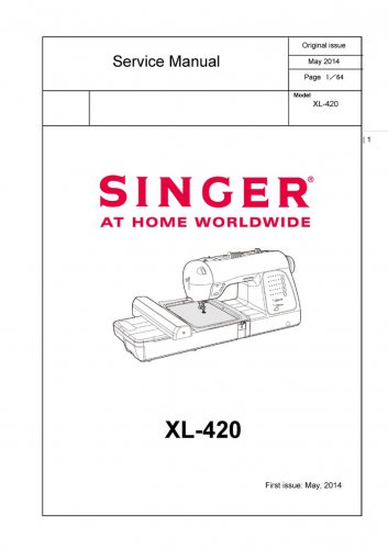 Singer-XL-420-Service-Manual Repair Manual - English